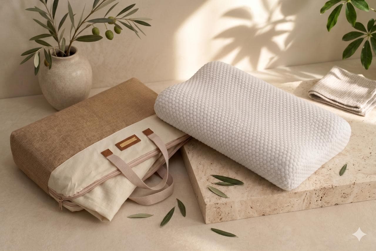 OrthoCalm yastık ve premium taşıma çantası